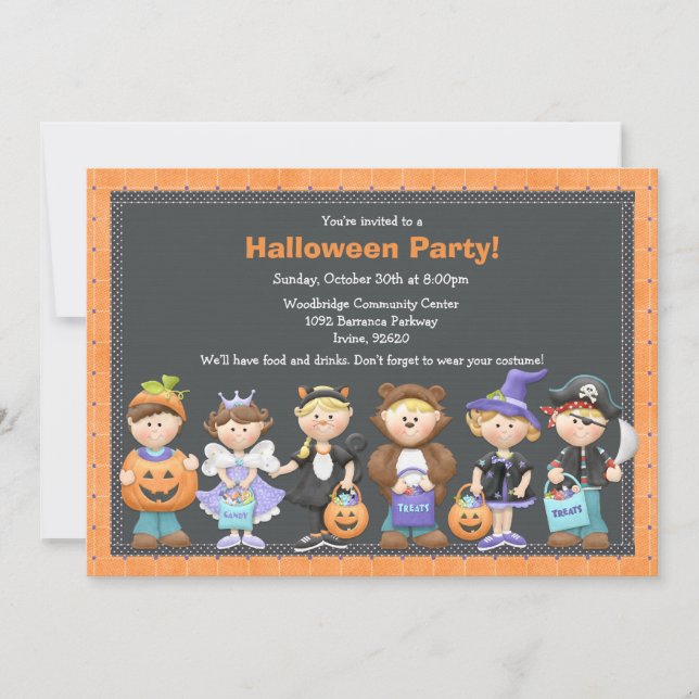 Invitation du parti Halloween (Devant)