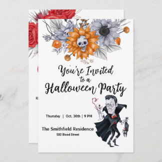 Invitation du parti Halloween