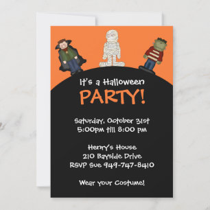 Invitation du parti Halloween