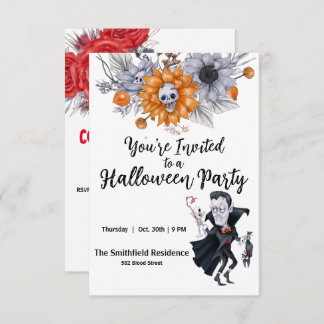 Invitation du parti Halloween