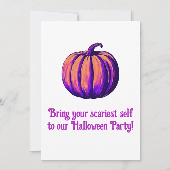 Invitation du parti Halloween (Devant)