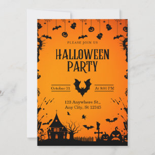 Invitation du parti Halloween