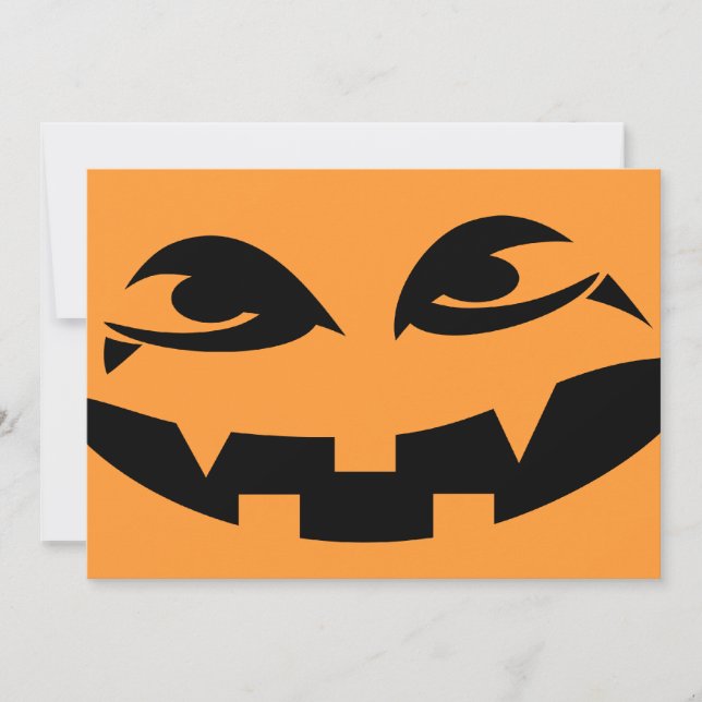 Invitation du parti Halloween - Citrouille Vampire (Devant)