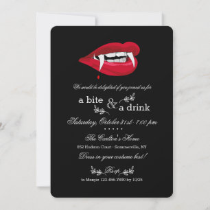 Invitation du parti Halloween de Vampire Mouth