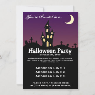 Invitation du parti Halloween House