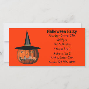 Invitation du parti Halloween Jack-o'-lantern effr