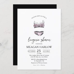 Invitation du parti Hen Party Lingerie Bachelorett