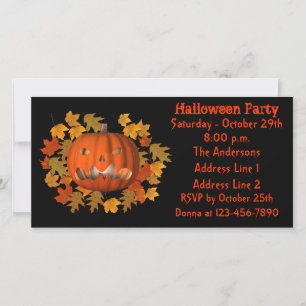 Invitation du parti Jack-o'-lantern Halloween