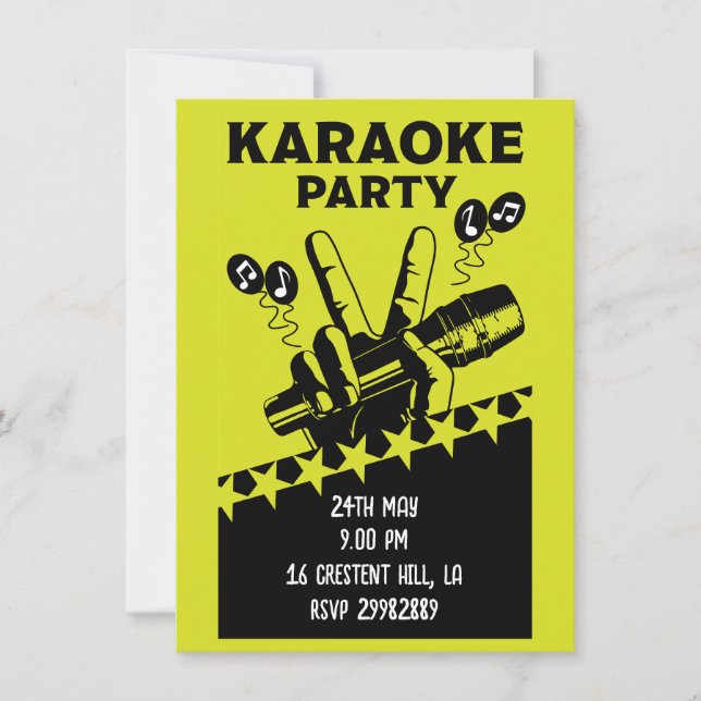 Invitation du parti Karaoke (Devant)