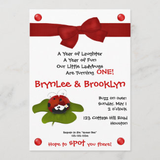 Invitation du parti Ladybug Twins #5