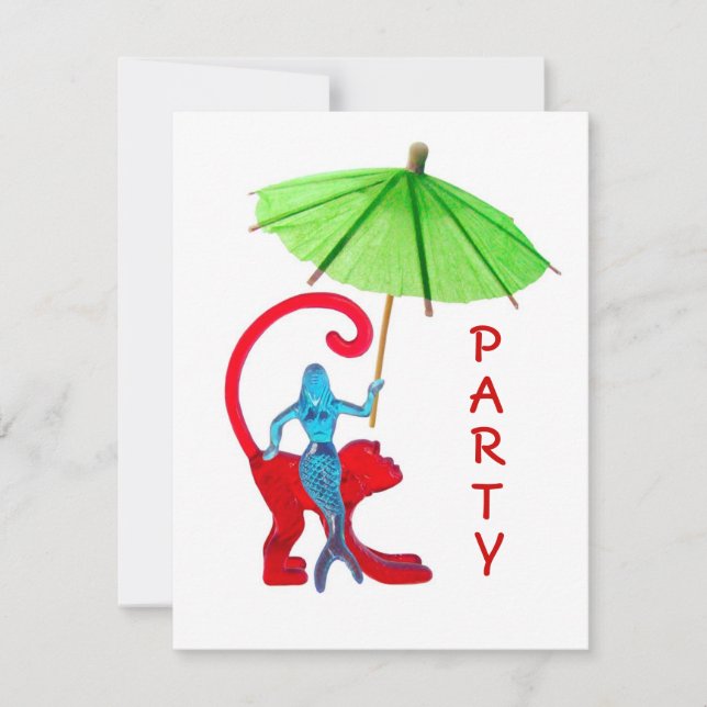 Invitation du parti Mermaid Monkey (Devant)