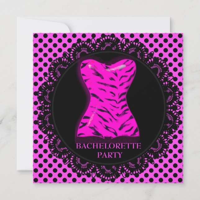 INVITATION DU PARTI MODERNE APINK POLKA DOT BACHEL (Devant)