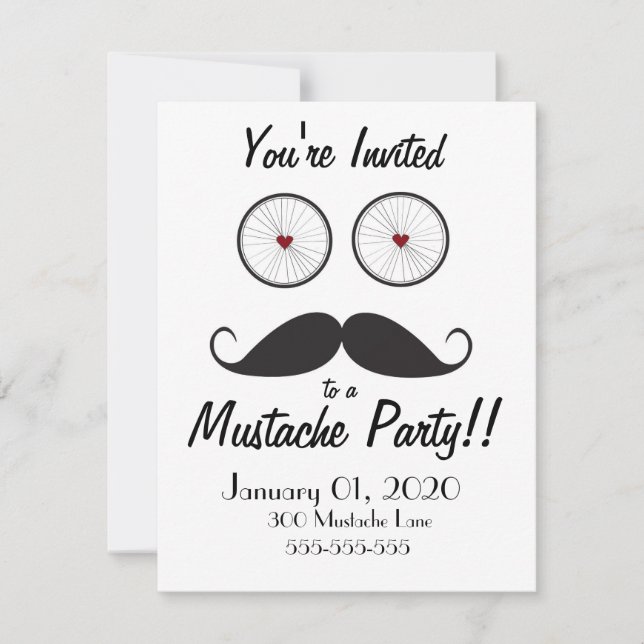 Invitation du parti Mustache (Devant)