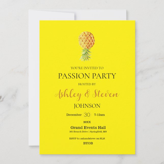 Invitation du parti Passion simpliste (Devant)