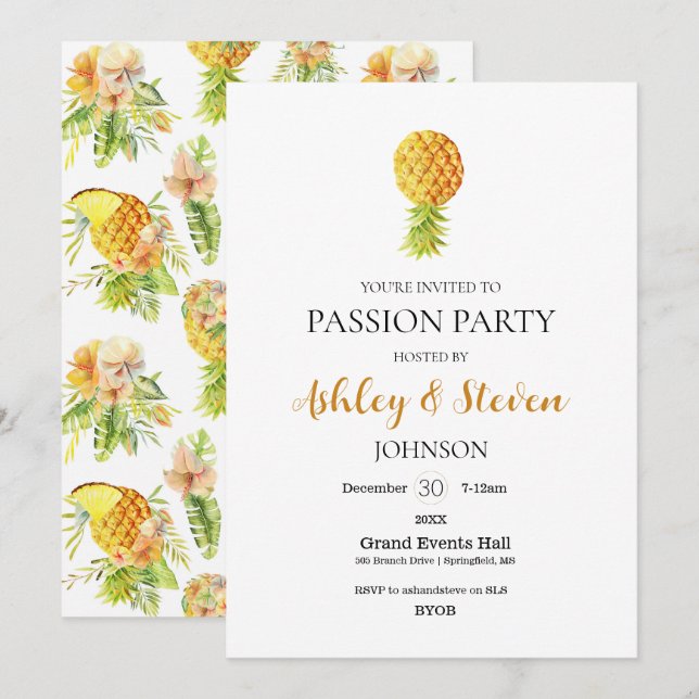 Invitation du parti Passion simpliste (Devant / Derrière)