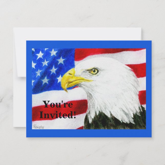 Invitation du parti - Patriotique - "American Prid (Devant)