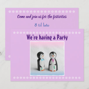 Invitation du parti Pingouin Cute