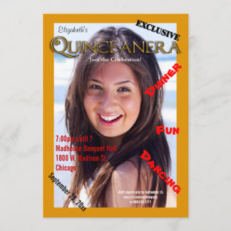 Invitation du parti Quinceanera Style du magazine