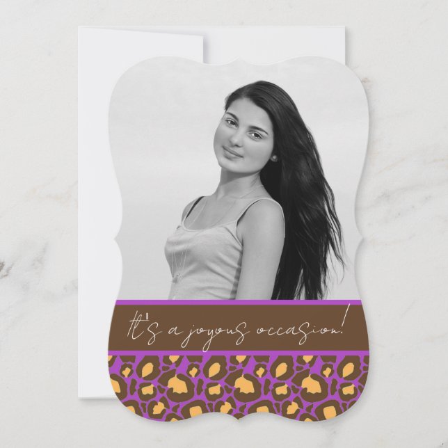 Invitation du parti Quinceanera (violet) (Devant)