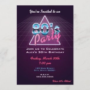 Invitation du parti Retro 80's