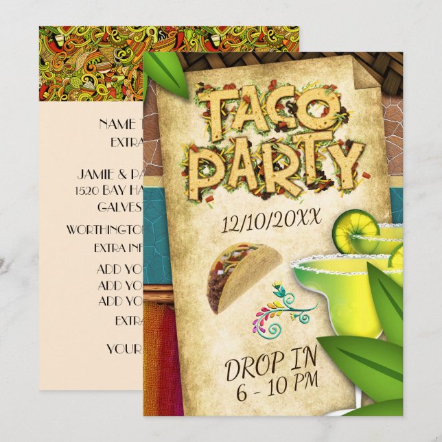 Invitation du Parti Taco (Devant / Derrière)