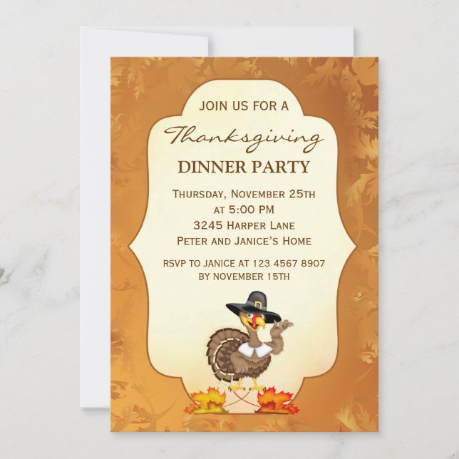 Invitation du Parti Thanksgiving turc (Devant)
