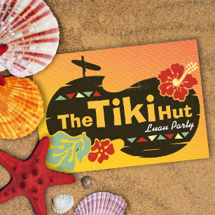 Invitation du parti Tiki Hut Luau