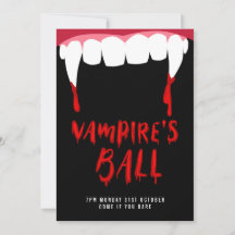 Invitation du parti Vampire's Ball Halloween