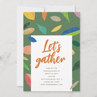 Invitation du parti vert de la chute des feuilles