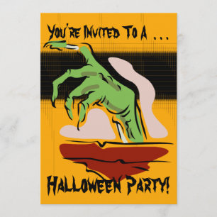 Invitation du parti Zombie Halloween