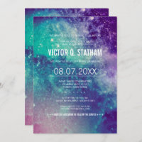 Invitation du Pastel Galaxy Bar Mitzvah Party