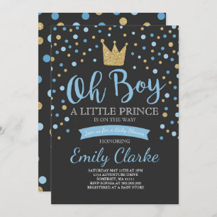 Invitation du Petit Prince Baby shower Douche roya