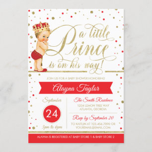 Invitation du Petit Prince Baby shower, Parties sc