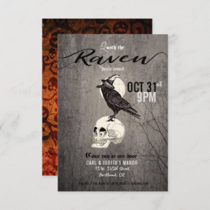 Invitation du Poe Raven Halloween Party