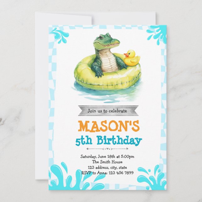 Invitation du pool d'alligators (Devant)