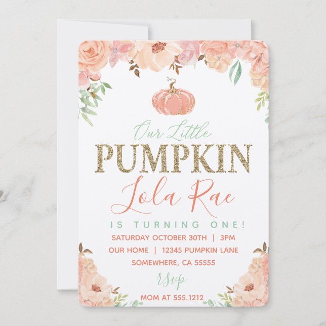 INVITATION DU PREMIER ANNIVERSAIRE (Devant)