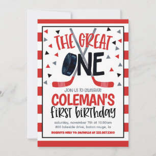 Invitation du premier anniversaire de hockey