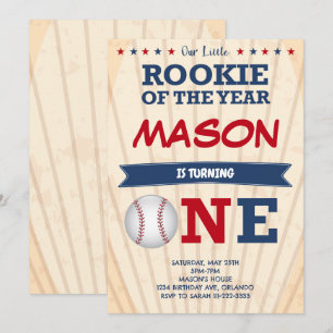 Invitation du premier anniversaire du baseball