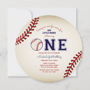 Invitation du premier anniversaire du baseball