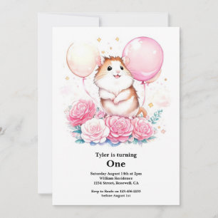 Invitation du premier anniversaire du hamster