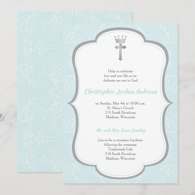 Invitation du Prince Baptême (Devant / Derrière)