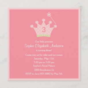 Invitation du Princess Party