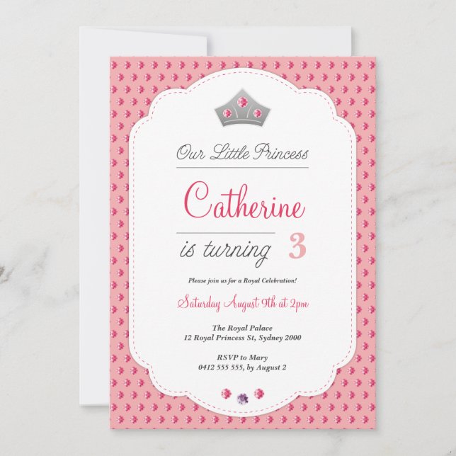 Invitation du Princess Party (Devant)