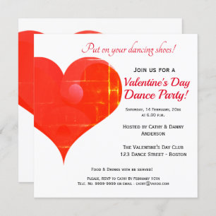 Invitation du Red Heart Valentine's Day Dance Part