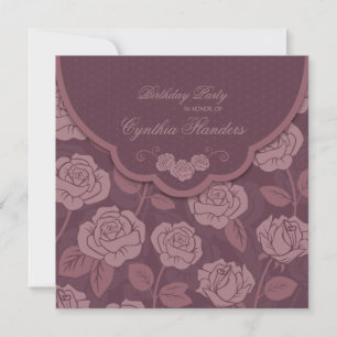 Invitation du rose Foldover