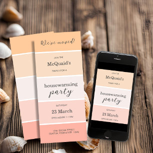 Invitation du rose Pink Peach House Warming Party