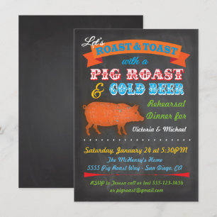 Invitation du rôti de porc Chalkboard