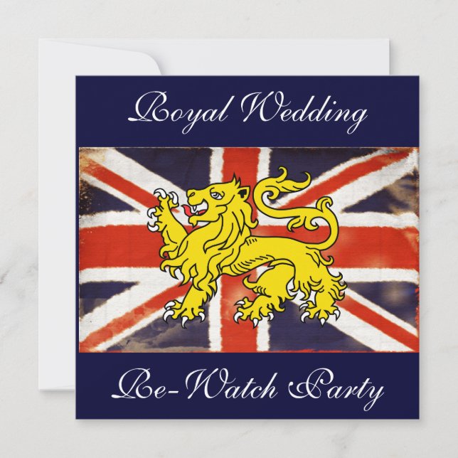 Invitation du Royal Mariage Re-Watch Party (Devant)