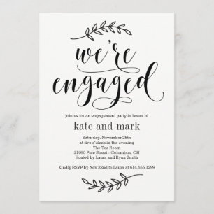 Invitation du Rustic Elegance Engagement Party