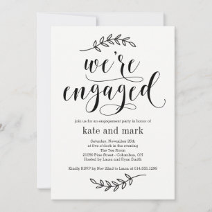 Invitation du Rustic Elegance Engagement Party